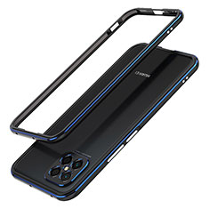 Custodia Lusso Alluminio Laterale Cover JZ1 per Huawei Nova 8 SE 4G Blu e Nero