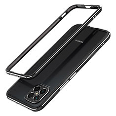 Custodia Lusso Alluminio Laterale Cover JZ1 per Huawei Nova 8 SE 4G Nero