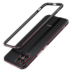 Custodia Lusso Alluminio Laterale Cover JZ1 per Huawei Nova 8 SE 4G Rosso e Nero