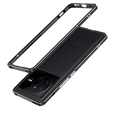 Custodia Lusso Alluminio Laterale Cover JZ1 per Vivo X80 Pro 5G Nero