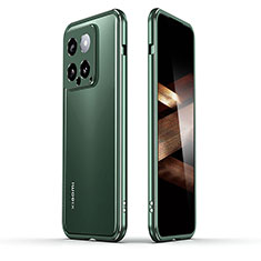 Custodia Lusso Alluminio Laterale Cover JZ1 per Xiaomi Mi 14 5G Verde