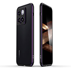 Custodia Lusso Alluminio Laterale Cover JZ1 per Xiaomi Mi 14 Pro 5G Viola