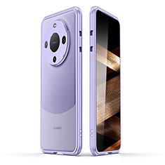 Custodia Lusso Alluminio Laterale Cover JZ2 per Huawei Mate 60 Pro Viola