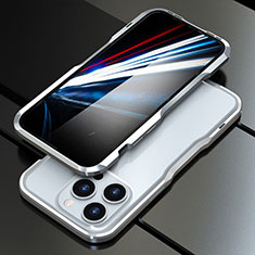 Custodia Lusso Alluminio Laterale Cover LF1 per Apple iPhone 14 Pro Argento