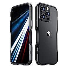 Custodia Lusso Alluminio Laterale Cover LF3 per Apple iPhone 13 Pro Nero