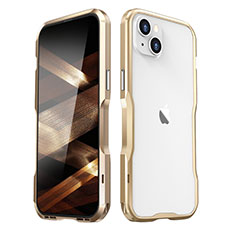 Custodia Lusso Alluminio Laterale Cover LF3 per Apple iPhone 15 Oro