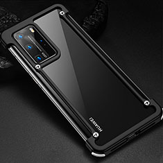 Custodia Lusso Alluminio Laterale Cover N01 per Huawei P40 Pro Nero