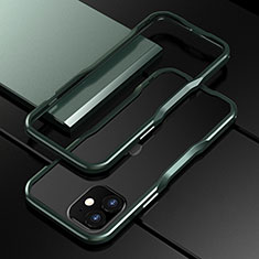 Custodia Lusso Alluminio Laterale Cover N02 per Apple iPhone 12 Mini Verde Notte