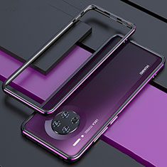 Custodia Lusso Alluminio Laterale Cover per Huawei Mate 30 Viola