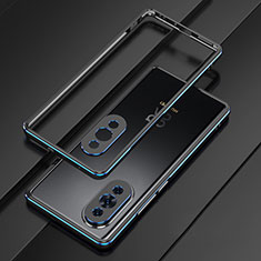 Custodia Lusso Alluminio Laterale Cover per Huawei Nova 10 Blu e Nero