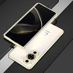 Custodia Lusso Alluminio Laterale Cover per Huawei Nova 11 Oro