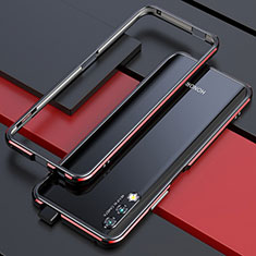 Custodia Lusso Alluminio Laterale Cover per Huawei P Smart Z (2019) Rosso e Nero