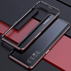 Custodia Lusso Alluminio Laterale Cover per Oppo Find X2 Neo Rosso