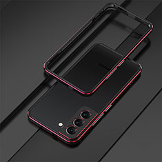 Custodia Lusso Alluminio Laterale Cover per Samsung Galaxy S25 Plus 5G Rosso e Nero