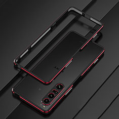 Custodia Lusso Alluminio Laterale Cover per Sony Xperia 1 IV SO-51C Rosso