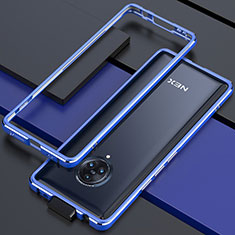 Custodia Lusso Alluminio Laterale Cover per Vivo Nex 3 Blu