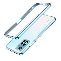 Custodia Lusso Alluminio Laterale Cover per Xiaomi Mi 11i 5G (2022) Blu