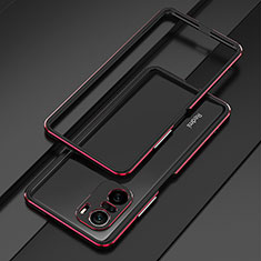 Custodia Lusso Alluminio Laterale Cover per Xiaomi Mi 11X 5G Rosso e Nero