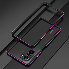 Custodia Lusso Alluminio Laterale Cover per Xiaomi Redmi K40 5G Viola