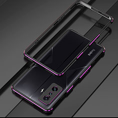 Custodia Lusso Alluminio Laterale Cover per Xiaomi Redmi K50 Gaming AMG F1 5G Viola