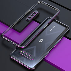 Custodia Lusso Alluminio Laterale Cover S01 per Xiaomi Black Shark 4 Pro 5G Viola