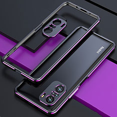 Custodia Lusso Alluminio Laterale Cover S01 per Xiaomi Mi 11i 5G Viola