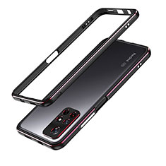 Custodia Lusso Alluminio Laterale Cover S01 per Xiaomi Redmi Note 11T 5G Rosso e Nero