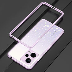 Custodia Lusso Alluminio Laterale Cover S01 per Xiaomi Redmi Note 12 Explorer Lavanda
