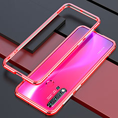 Custodia Lusso Alluminio Laterale Cover T01 per Huawei Nova 5i Rosso