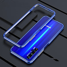 Custodia Lusso Alluminio Laterale Cover T01 per Huawei Nova 5T Blu