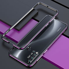 Custodia Lusso Alluminio Laterale Cover T01 per Huawei P20 Lite (2019) Viola