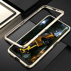 Custodia Lusso Alluminio Laterale Cover T01 per Realme X50 Pro 5G Oro