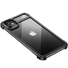 Custodia Lusso Alluminio Laterale Cover T02 per Apple iPhone 11 Nero