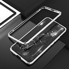 Custodia Lusso Alluminio Laterale Cover T02 per Huawei Nova 7 SE 5G Argento