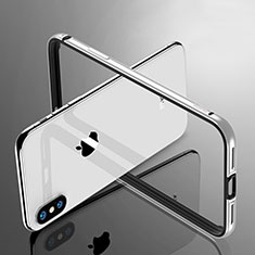 Custodia Lusso Alluminio Laterale per Apple iPhone Xs Max Argento