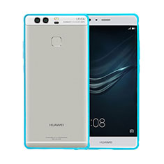 Custodia Lusso Alluminio Laterale per Huawei P9 Cielo Blu