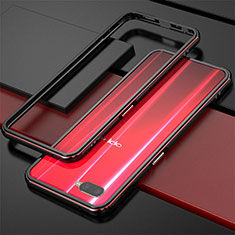 Custodia Lusso Alluminio Laterale per Oppo R15X Rosso e Nero