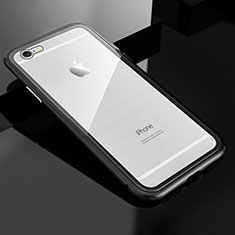 Custodia Lusso Alluminio Laterale Specchio 360 Gradi Cover M01 per Apple iPhone 6 Nero