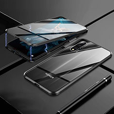 Custodia Lusso Alluminio Laterale Specchio 360 Gradi Cover M01 per Huawei Honor 20S Nero