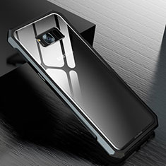Custodia Lusso Alluminio Laterale Specchio 360 Gradi Cover M01 per Samsung Galaxy S8 Plus Nero