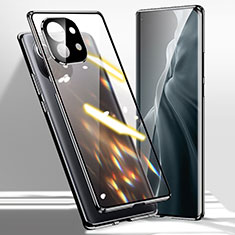Custodia Lusso Alluminio Laterale Specchio 360 Gradi Cover M01 per Xiaomi Mi 11 Lite 5G Nero
