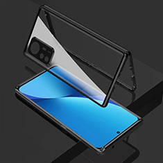 Custodia Lusso Alluminio Laterale Specchio 360 Gradi Cover M01 per Xiaomi Mi 12S Pro 5G Nero