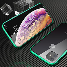 Custodia Lusso Alluminio Laterale Specchio 360 Gradi Cover M02 per Apple iPhone 11 Verde