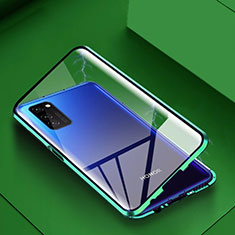 Custodia Lusso Alluminio Laterale Specchio 360 Gradi Cover M02 per Huawei Honor V30 Pro 5G Verde