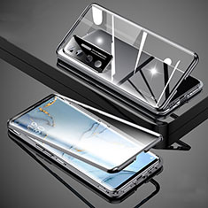 Custodia Lusso Alluminio Laterale Specchio 360 Gradi Cover M02 per Xiaomi Mi 10 Ultra Nero
