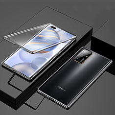 Custodia Lusso Alluminio Laterale Specchio 360 Gradi Cover M03 per Huawei Honor 30 Nero