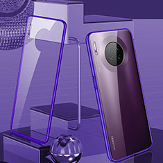 Custodia Lusso Alluminio Laterale Specchio 360 Gradi Cover M03 per Huawei Mate 30 5G Viola