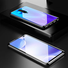 Custodia Lusso Alluminio Laterale Specchio 360 Gradi Cover M05 per Xiaomi Redmi K30 4G Nero