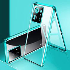 Custodia Lusso Alluminio Laterale Specchio 360 Gradi Cover P01 per Xiaomi Mi Mix 4 5G Verde