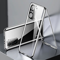 Custodia Lusso Alluminio Laterale Specchio 360 Gradi Cover P01 per Xiaomi Poco F3 5G Nero